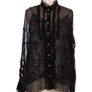 Jade by Johnny Was Black silk floral separates *small flaw